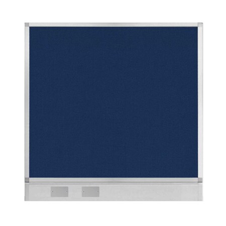 Versare Hush Panel Configurable Cubicle Partition 4' x 4' Navy Blue Fabric w/ Cable Channel 1855403